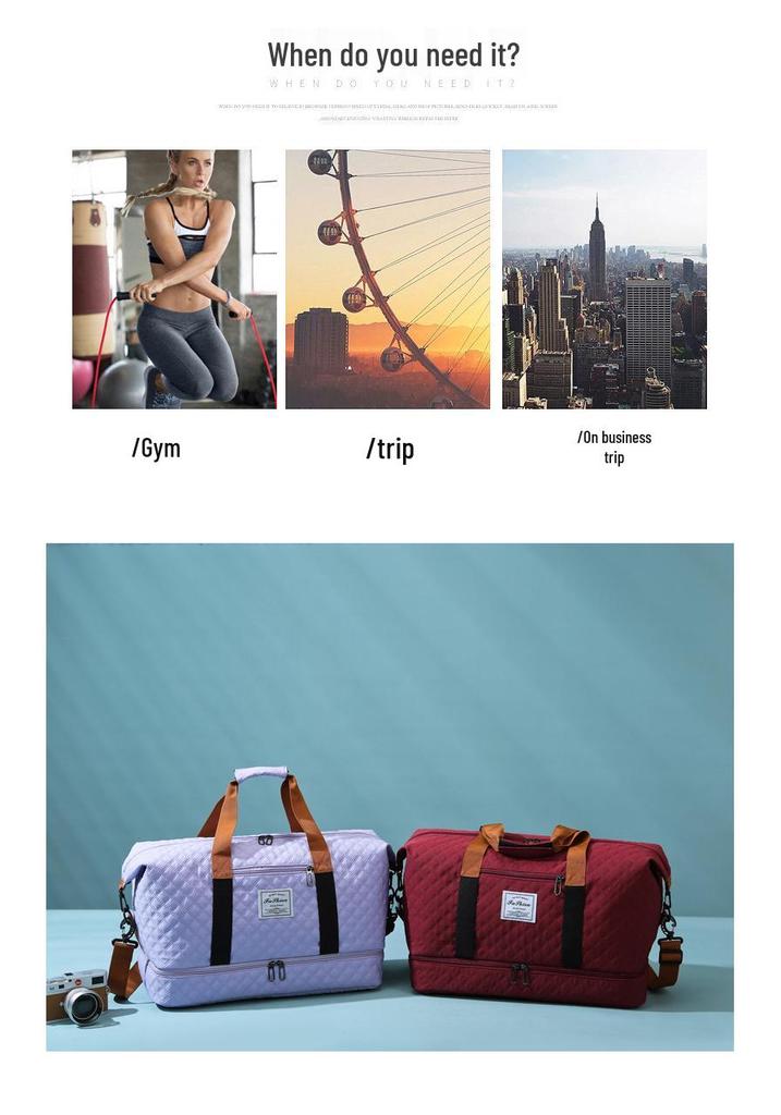 Multifunctional Travel Bag: Large Capacity Yoga, Sports, Business, and Boarding Bag with Single Shoulder and Handheld Options