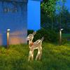 LED-Rentier-Weihnachtsdekoration, Eisenrahmen, Beleuchtung, Hirsch-Ornament, Rentier-Statuen für drinnen und draußen, für Garten, Rasen, Hof, Dekor