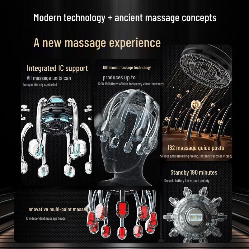HEZHENG HZ-RELAX-3 Electric Scalp Massager CN plug (adapter included)