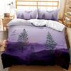 Cartoon Owl Child Duvet Cover Set,Mysterious Forest Retro Boho Design Bedding Set With 2 Pillow Shams, Queen/King/Full/Twin Size