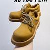 Derby Shoes Men's 2024 Mickey Big Head Shoes Big Yellow Boots Round Head Fashion Trend Casual Leather Shoes Hong Kong Style 177177-A