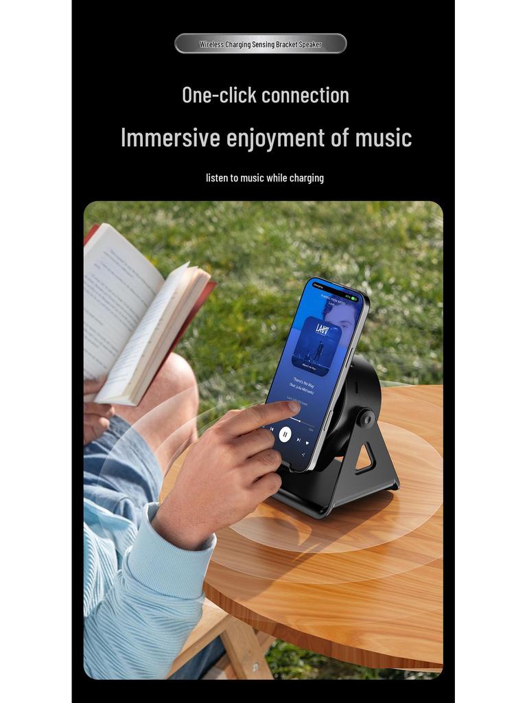 ZJ-08 Multifunctional Wireless Charger & RGB Speaker with Bluetooth and Desktop Stand