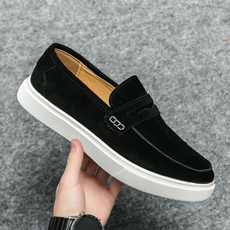 Fashion Elegantes Mens Loafers Casual Leather Shoes for Men Slip On Moccasins Breathable Male Driving Shoes Comfort Soft Dress Footwear