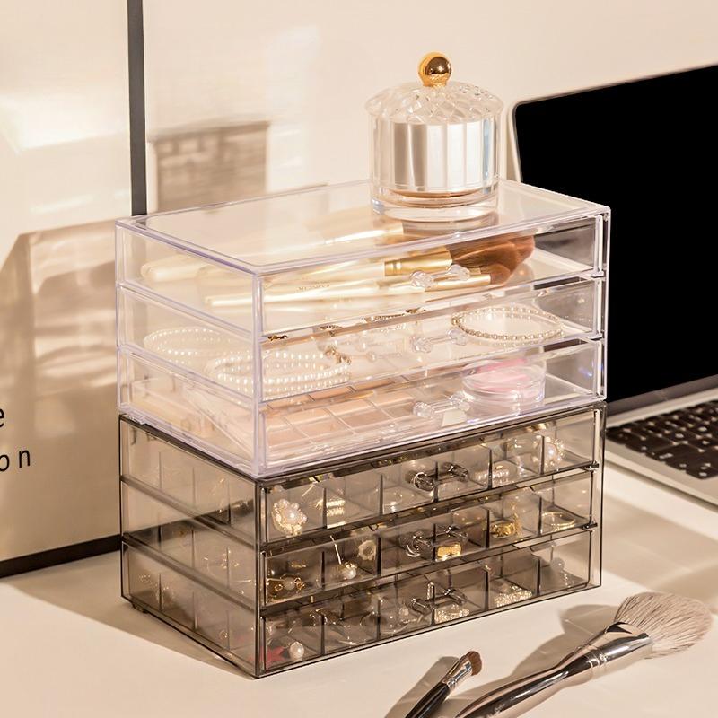 Jewelry Storage Box, Bracelet, Earrings, Stud Earrings, Earrings, Bracelet 72 Grids, Anti-oxidation New Drawer, Transparent Acrylic Box.