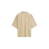 Calvin Klein Solid Color Single-Breasted Cotton Loose Short Sleeve Shirt Men Tops Khaki 40LM114-CF1