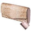 [VOICE] Align Anaconda Diamantina Women's Flap Long Wallet, Made with Italian Atema Leather, Elegant Python Embossed Design, Perfect for Improving