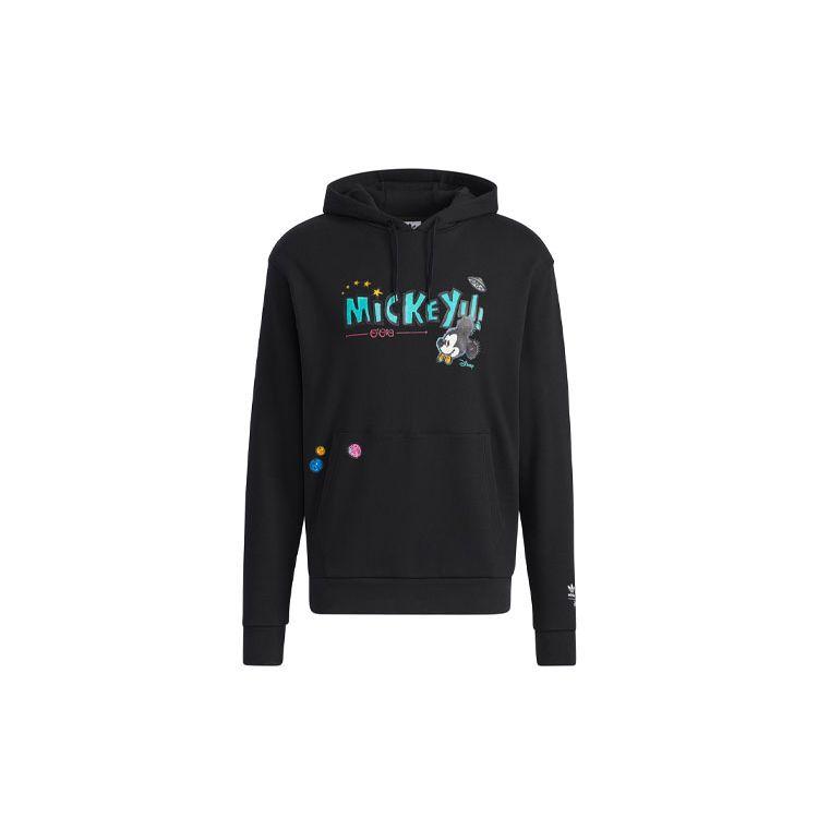 

Adidas Originals D Kas Hd II Mickey Printing Casual Pullover Hoodie Black H37059 XXS
