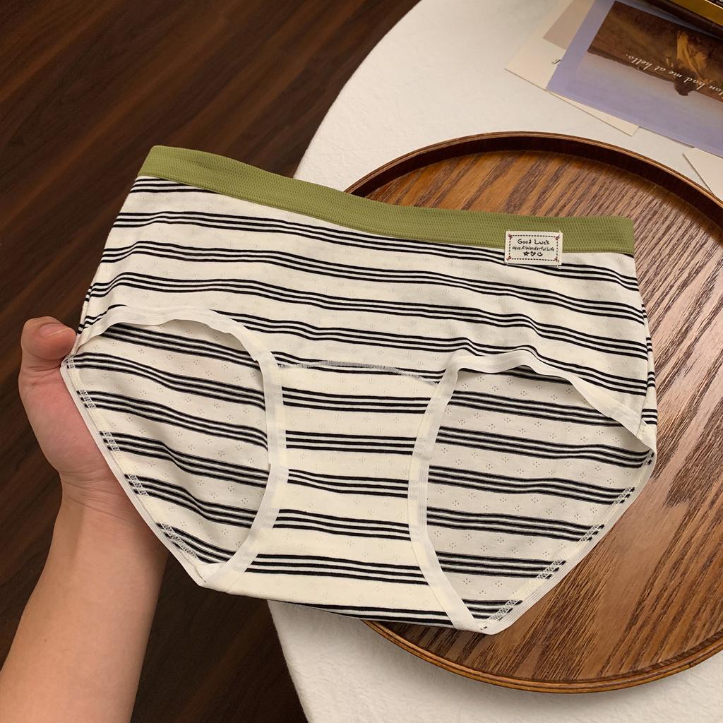 Ladies Spring and Autumn Pure Cotton Comfortable Breathable Sports Wind Waist No Trace Briefs