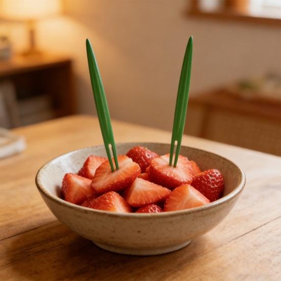 Yousheng Leaf-Shaped Fruit Picks Decorative Food Skewers for Appetizers Desserts Reusable Burr-free Fruit Fork for Party Buffet Home Kitchen