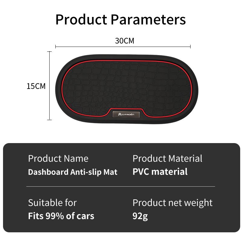 Car Dashboard Anti-slip Sticky Mat PVC Phone Anti-slip Storage Pad For Citroen C4 C3 C2 Berlingo Celysee Cactus Picasso Aircross