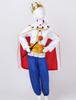 Costume Cosplay da Re Medievale per Bambini Ragazzi Outfit Top con Pantaloni Cintura Mantello Fascia Bastone Calzini Set per Halloween Travestimento