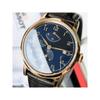 Classic Automatic Mechanical Watch, Genuine Leather Strap, Blue Dial, Men's Watch, Item Number: RE-AW0005L00B