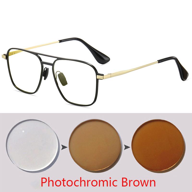 Anti-Glare Minus Lens Prescription Square Metal Sunglasses Men Polarized Uv400 Driving Goggle 0 -0.5 -0.75 -1.0 To -6.0