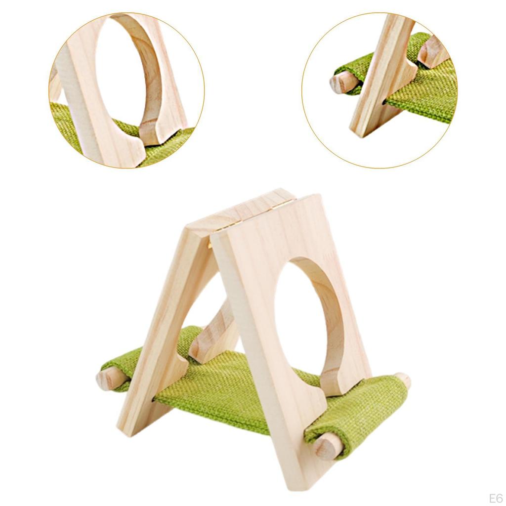 Wood Hamster Bed Cage Accessories Hideout Hideaway Landscape Ornament Habitat Decor Fun for Gerbils