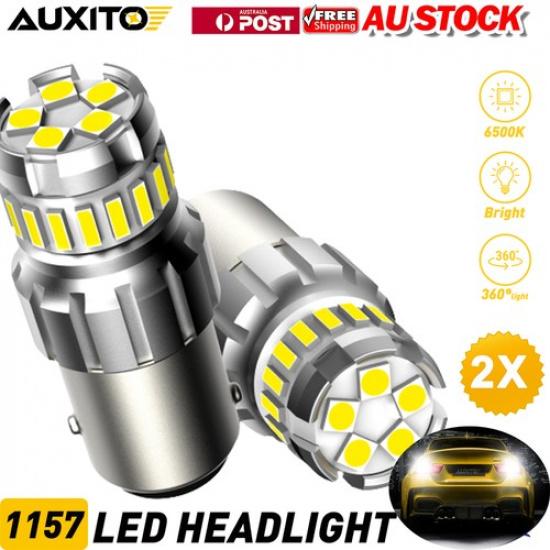 1157 BAY15D White 5 Car Globe LED Revers Brake 3030 Stop Turn Tail Light Bulb