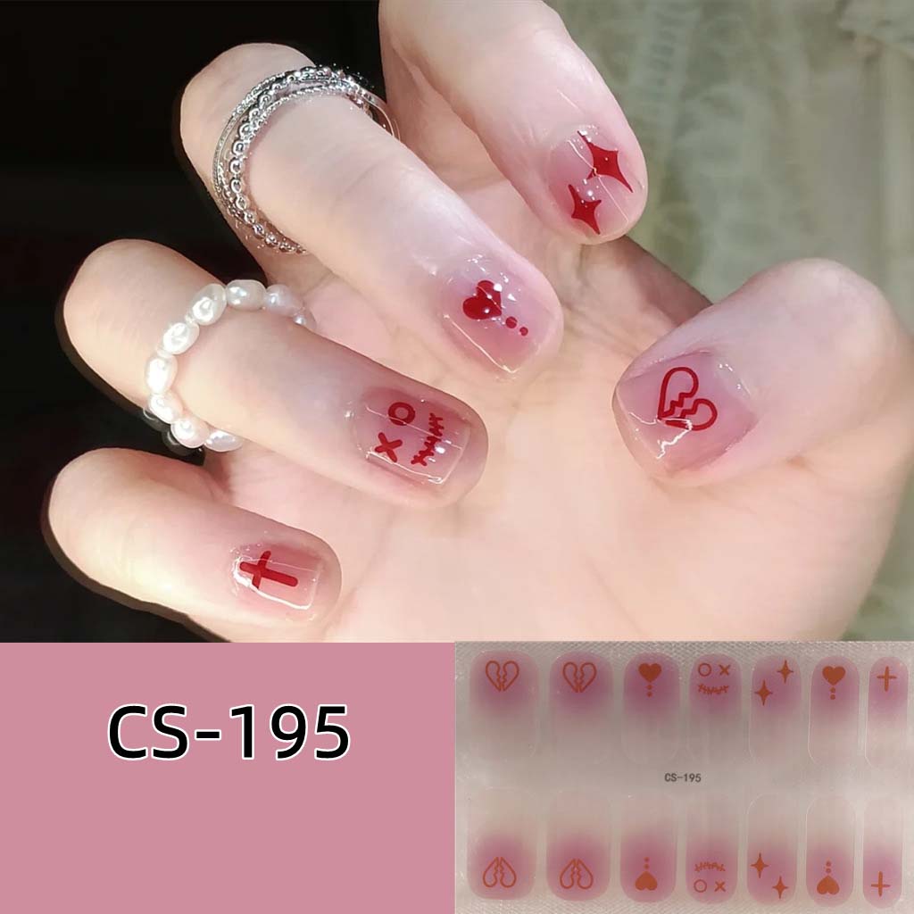 CS Waterproof and No-bake Gel Nail Polish Film All Stick Japanese and Korean Wind Spring and Summer Nail Wrap Paper Nail Wrap Paper