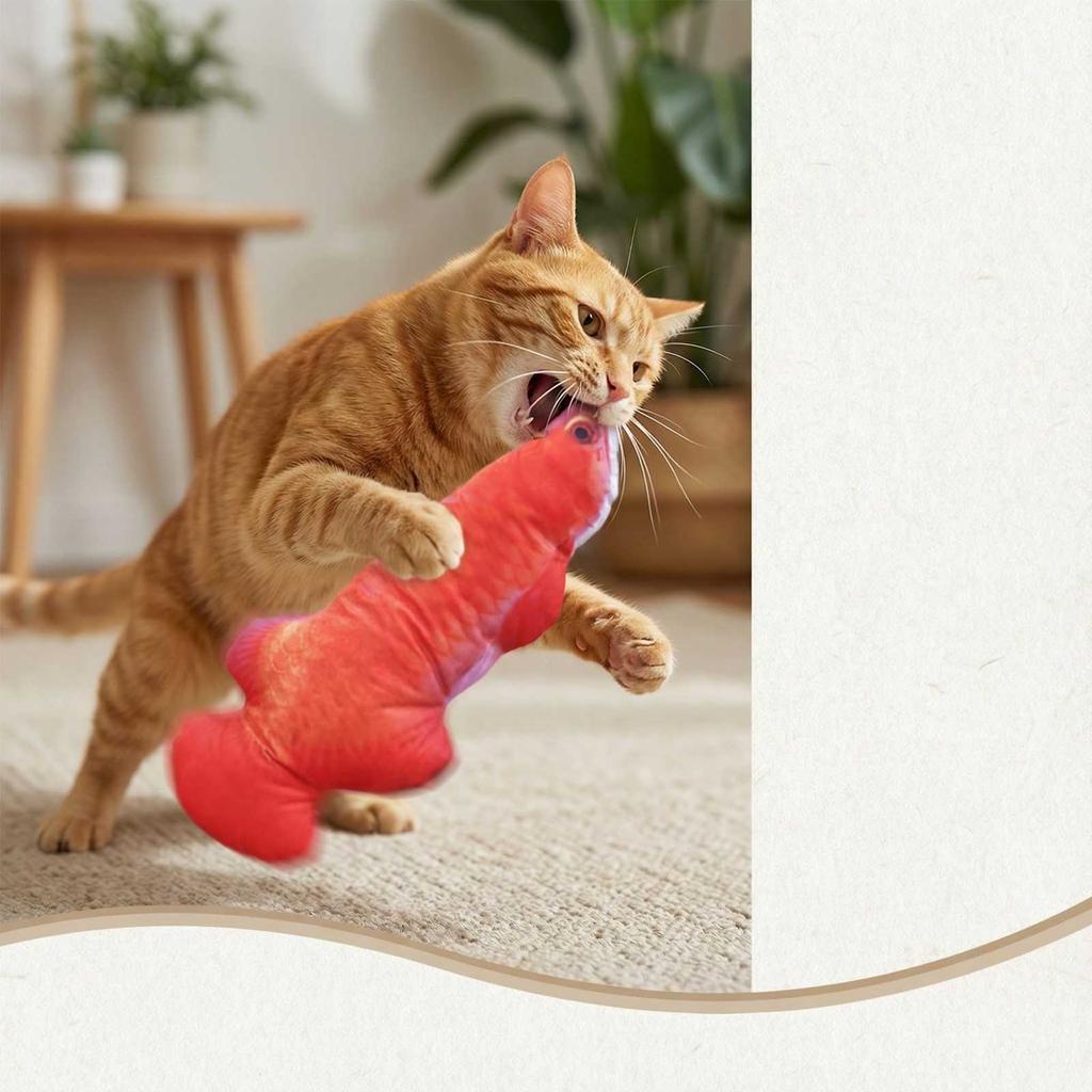 Simulierter Fisch, Kauspielzeugpuppe, Katzenminze Beißspielzeug,