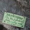 Wooden Garden Wooden Sign Handmade Door Hanging Decor Creative Welcome To My Garden Sign  Party