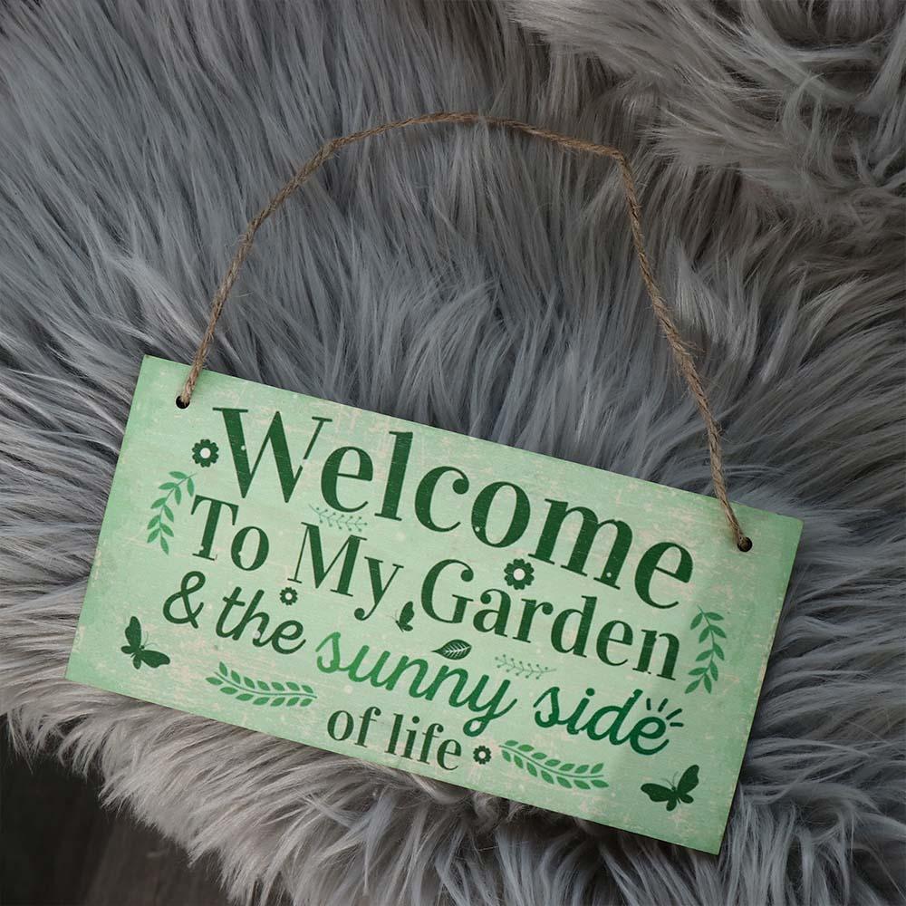 Wooden Garden Wooden Sign Handmade Door Hanging Decor Creative Welcome To My Garden Sign  Party