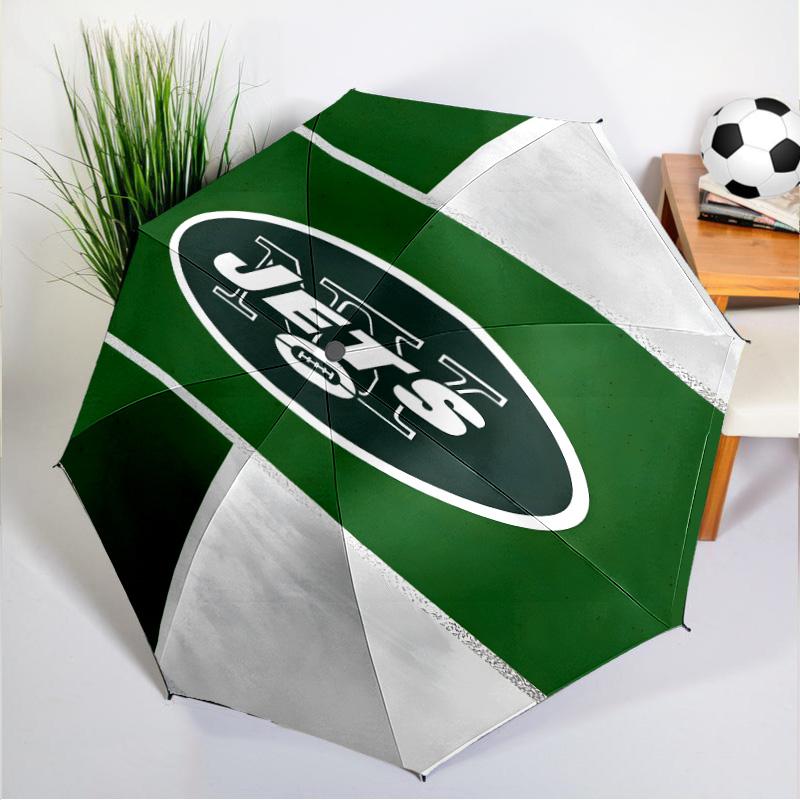 Jets Football Umbrella 8-Frame for Travel, Camping, Casual Lightweight Portable Umbrella, Essential for Every Family Holidays Gift