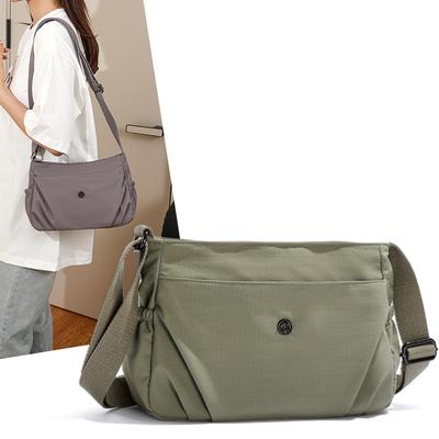 Borsa a spalla monocolore da donna leggera per esterni piccola borsa quadrata pendolare a tracolla