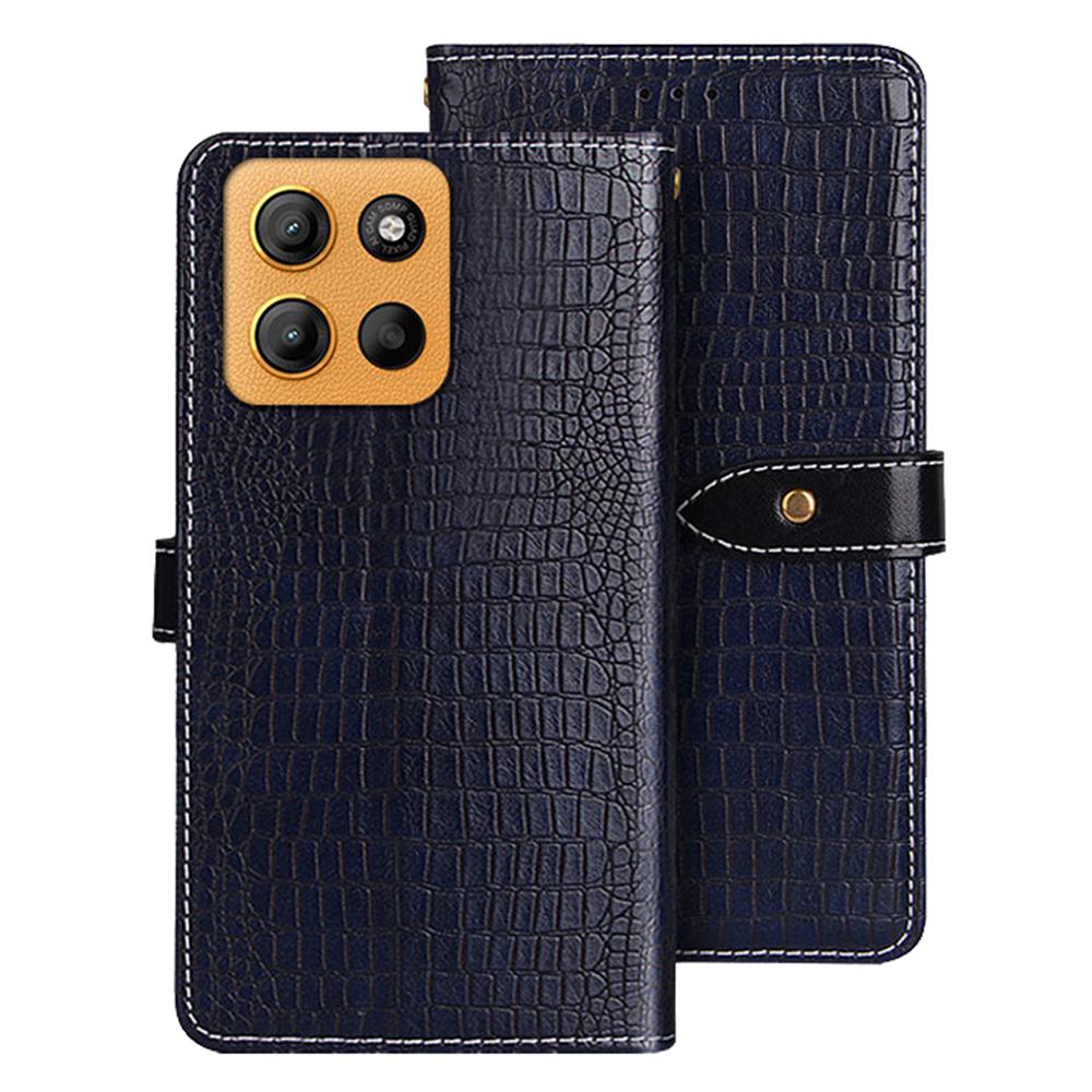 

IDEWEI For Motorola Moto G15 4G Case Crocodile Texture PU Leather Flip Phone Cover B