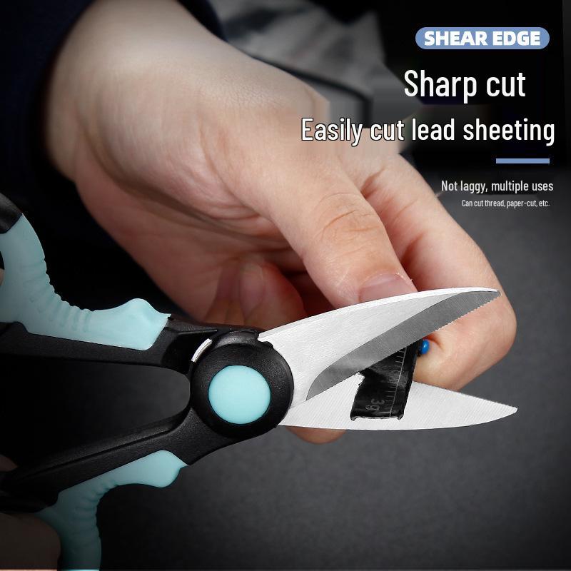 Portable Folding Fishing Scissors - Multi-purpose Stainless Steel for Dyneema PE Line and Lead Sheet Cutting