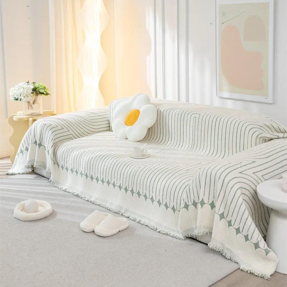 

Чехол для дивана для домашних животных, пылезащитное одеяло для дивана с защитой от кошек для гостиной, чехол для дивана с геометрической линией, двухсторонний диван-полотенце 180x130cm