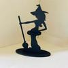 Witch Image Witch Figure Decorations Black Halloween Napkin Holder  Desktop