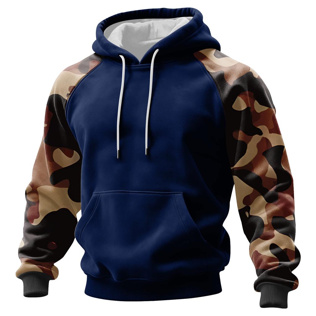Herren Camouflage Sweatshirt Hoodie Herren Sport Übergröße Freizeit Sweatshirt