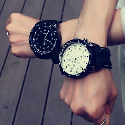 Orologio sportivo da uomo in silicone stile coreano con quadrante grande e studenti neutri