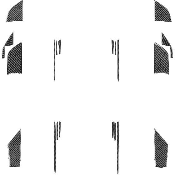 for Toyota Camry 2025-2026 Accessories A-Pillar Window Trim 2PC | Real Carbon Fiber, for Toyota Camry 2025 2026, Interior Trim Cover, Soft Thick