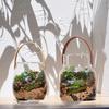 High End Vase Home Decor Storage Ornament Candle Holder Hydroponic Leather Handle Glass Vase