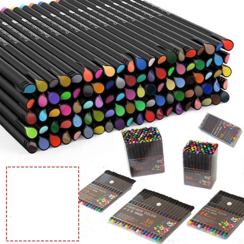 Multicolored Gel Pen Assorted Color Journaling Pen Colorful Drawing Pen 0.4MM Needle Tip for Writing Journaling Noting