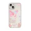 Beautiful girl pink English butterfly is suitable for Apple 15plus mobile phone case iphone17 transparent soft case 16 women's models