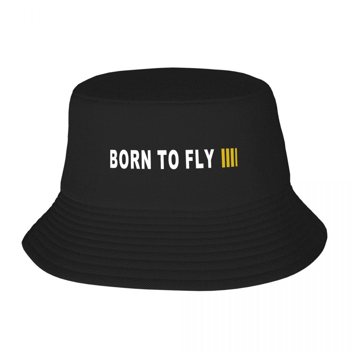 

Custom Unisex Born To Fly Captain Stripes Bucket Hat Beach Sun Flight Pilot Aviation Aviator Summer Fishing Hat