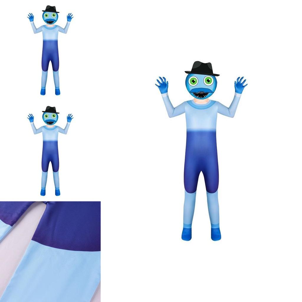 Poppy Playtime Huggy Wuggy Papa Cosplay Jumpsuits Maske Partykostüm Outfits Perfekt für Cosplay-Partys und Halloween!