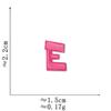Pink Embroidered Alphabet Patch for Clothing Decoration