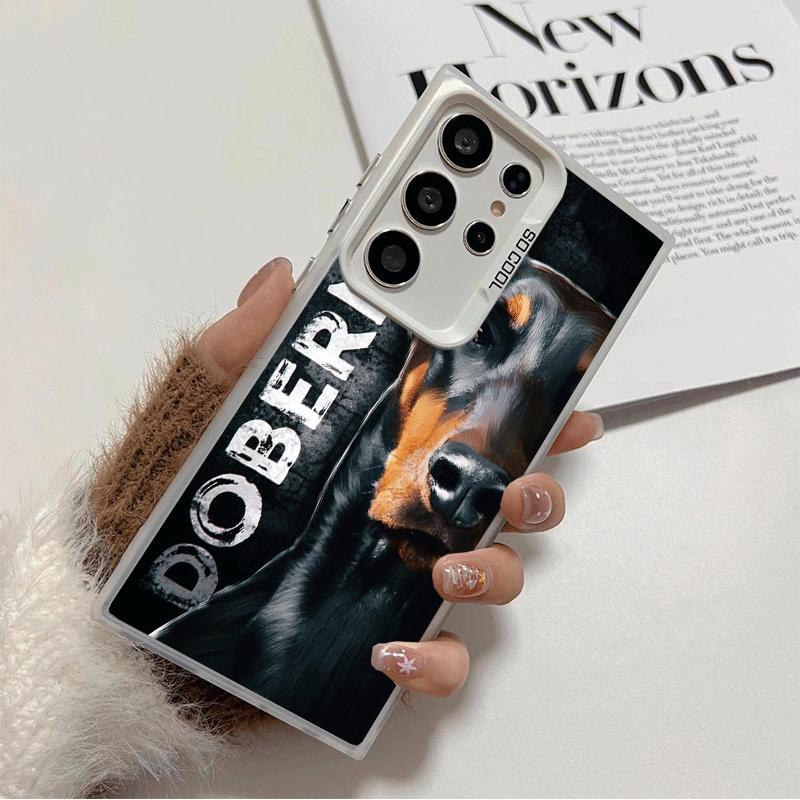 

Doberman Dog Cool Soft Phone Case for Samsung Galaxy S24 S25 FE S26 Edge S23 Ultra S22 Plus S21 + Shockproof Cover Back Shell Samsung S23