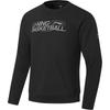 Herren Basketball Kollektion Sweatshirts Herren Schwarz Rundhalsausschnitt Moderat