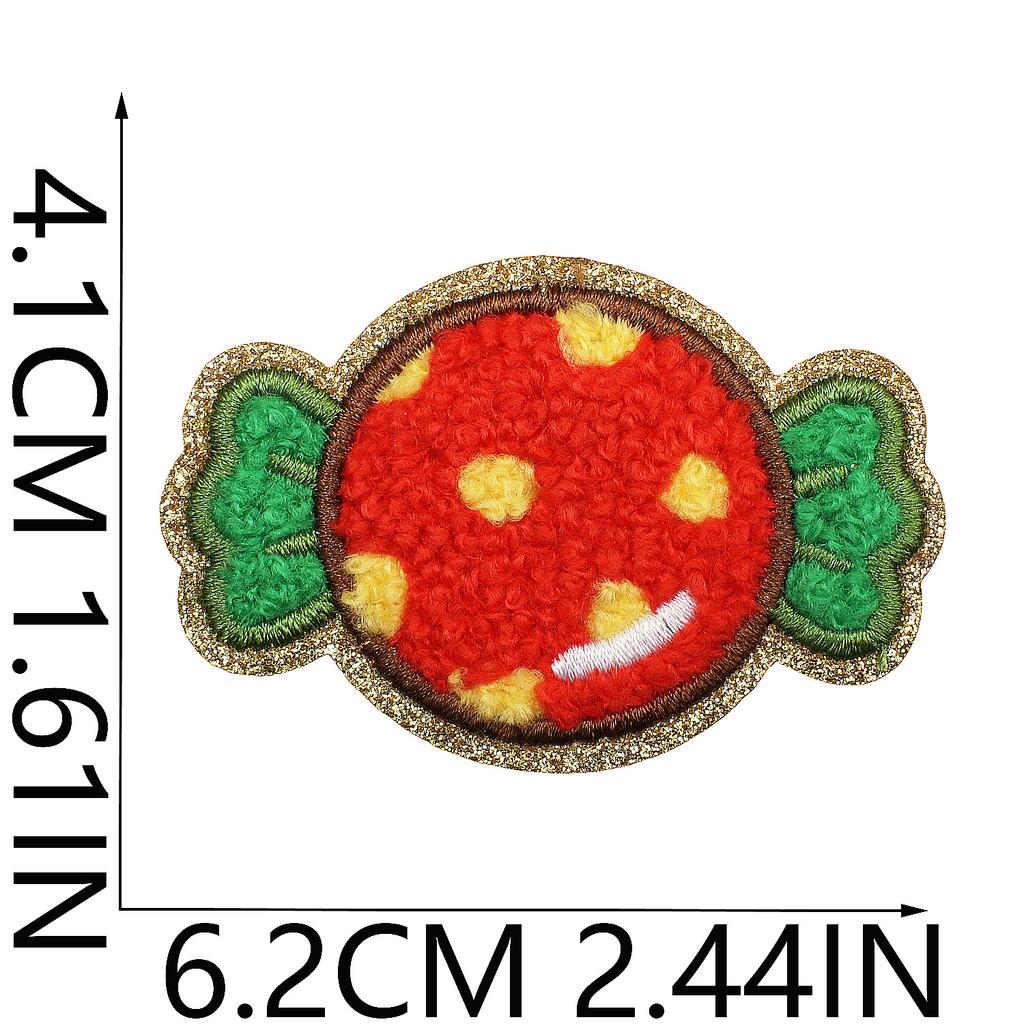 Sweet Candy Embroidery Cloth Sticker Lollipop Chapter Boy Clothes Bag Decoration Carrot Fudge Patch Sticker Ironing