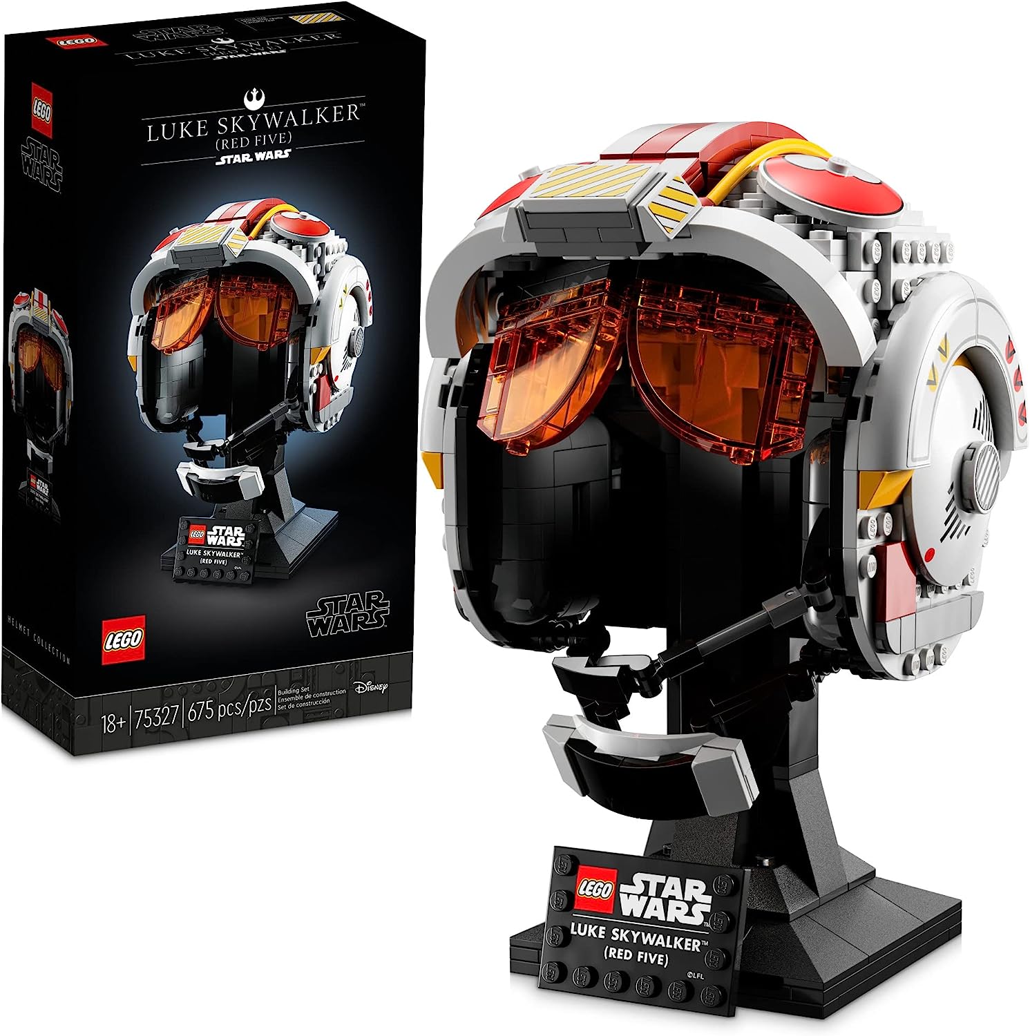 

LEGO Star Wars Люк Скайуокер Красный 5 Шлем 75327 Набор Сборная коллекция Модель дисплея, Коллекционный декор для взрослых Отличный день рождения для мужа, жены