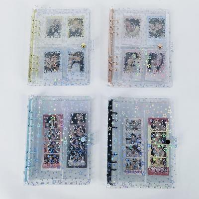 In Stock A5 Colorful Stars Notebook Planner with Small Card Holder & Polaroid Album, Loose-leaf