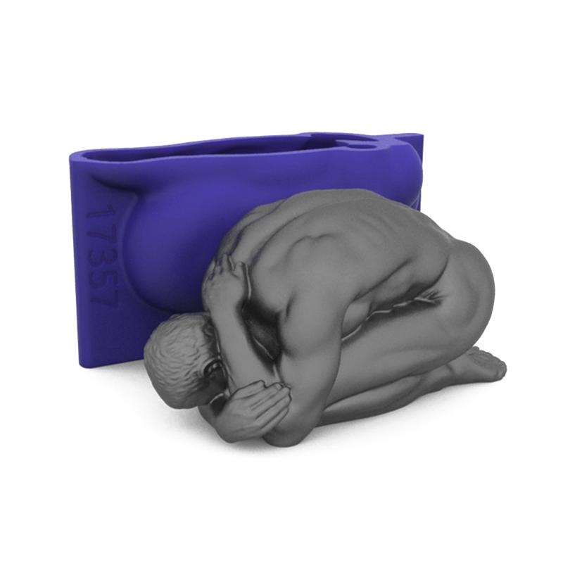 3D-Körperform Kerzenform Silikonform Große Fondantform für Schokolade Handgemachte Kerze Seife Porträt Gipsform Herstellen