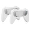 Hand Grip Wear Resistant Comfort Handle Kit with 2 Protection Pad for Switch OLED ControllerWhite