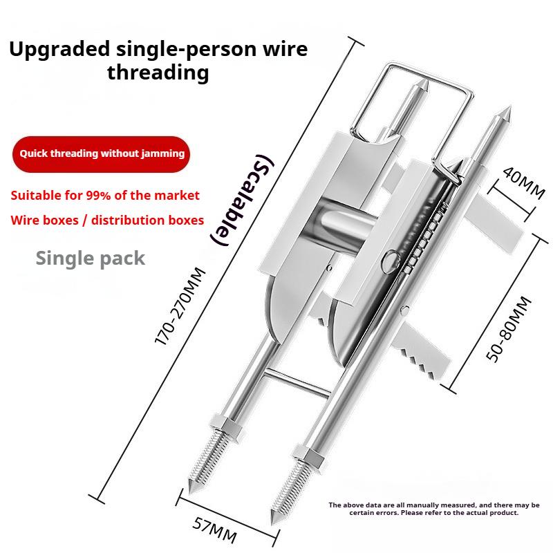 

Universal Cable Pulling Aid Extendable Wire Threading Aid Labor Saving Pulley Cable Puller Auxiliary Electrician Manual Tools