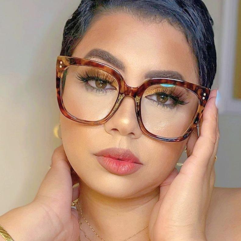 New Square Glasses Frame for Women Anti-Blue Ray Fashion Lady's Myopia Glasses Prescription Computer Glasses