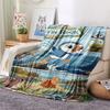 1PC Puffin Rock Joy Blanket, High quality Comfortable for All Seasons, Home Decor, Warmth and Comfort