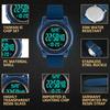 Men's Digital Watch with LED Display, Large Face, Military 5 ATM Waterproof, Calendar, Sports Stopwatch, Backlight, Countdown, Luminous Alarm Clock, C