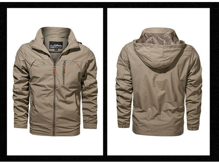 2022 Men's Plus Size Waterproof Windbreaker: Hooded, Windproof, Spring/Autumn Jacket